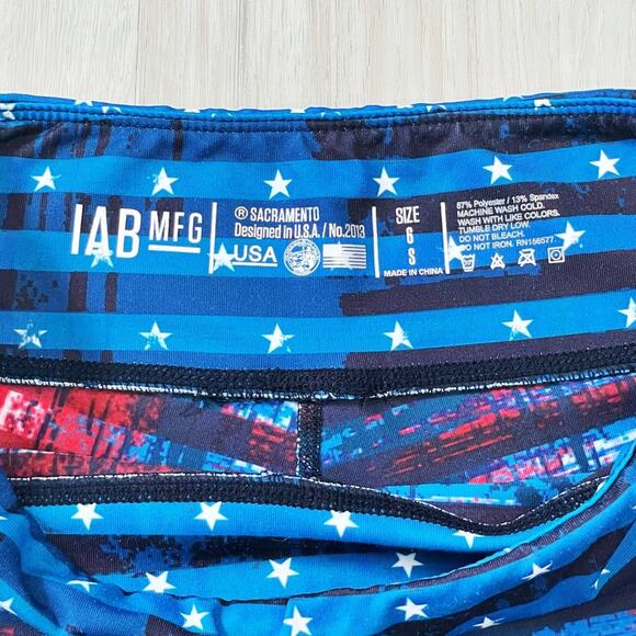 IAB stars & stripes booty shorts size small EUC - Picture 3 of 6